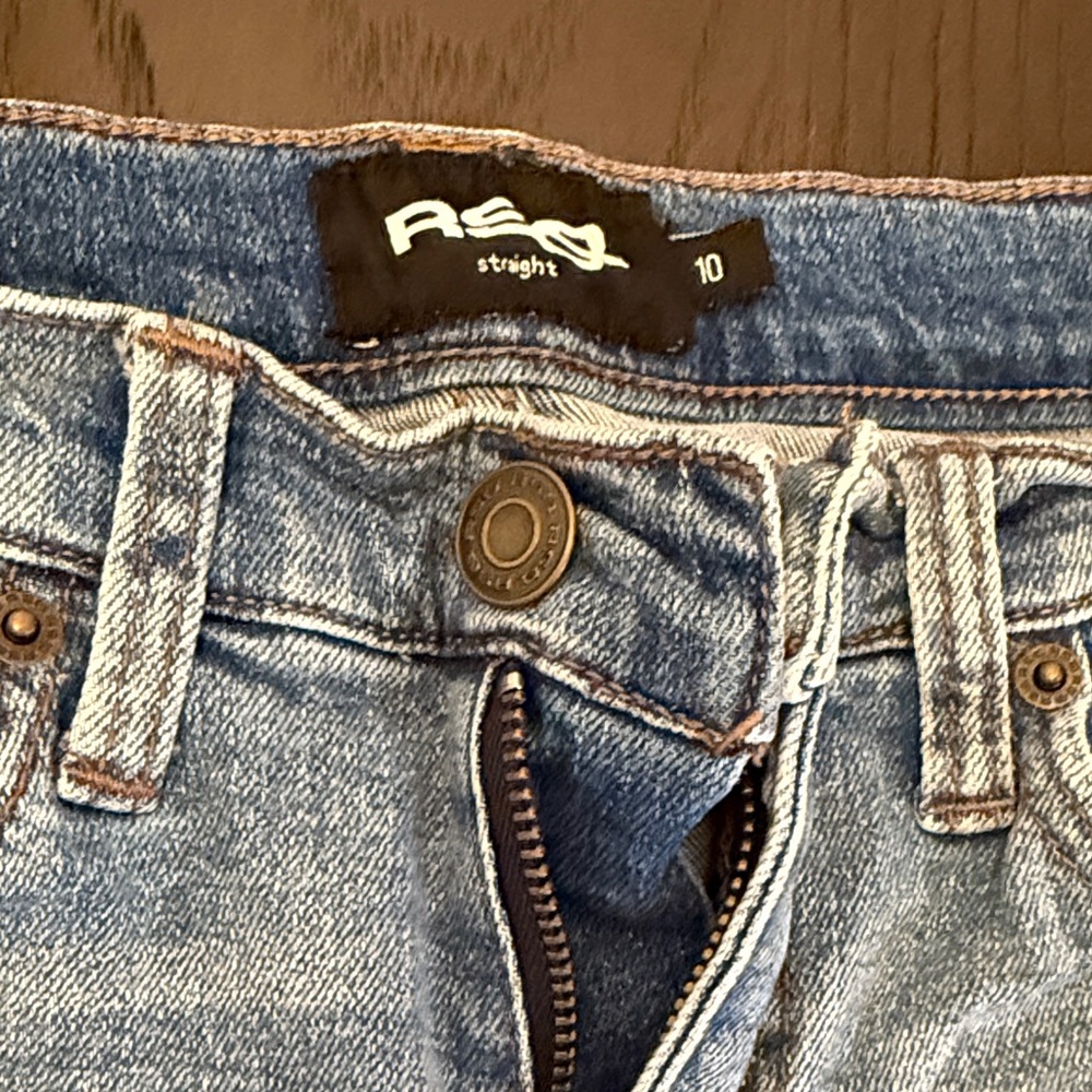 RSQ boys size 10 trendy straight leg blue denim jeans, like new!